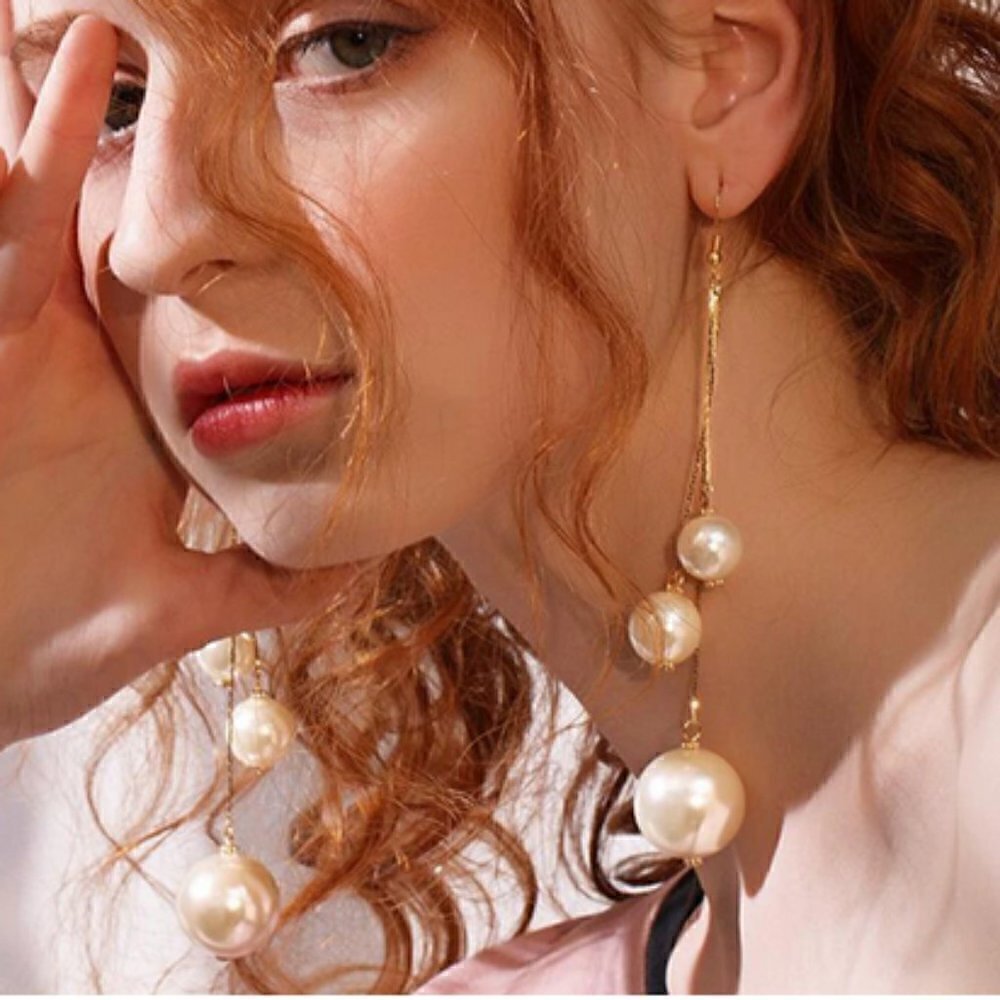 Fashion drop multi pearl earrings gypsy jewelry